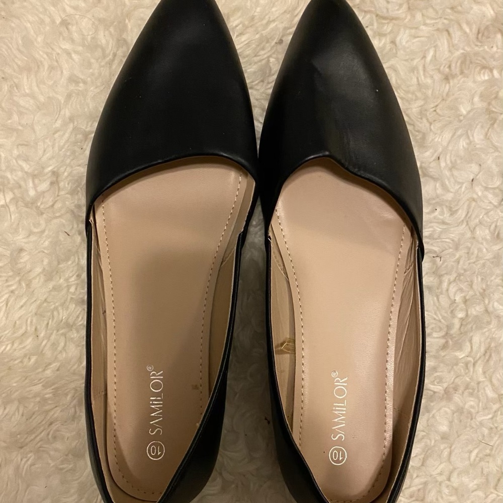 Samilor Women's Black Flats